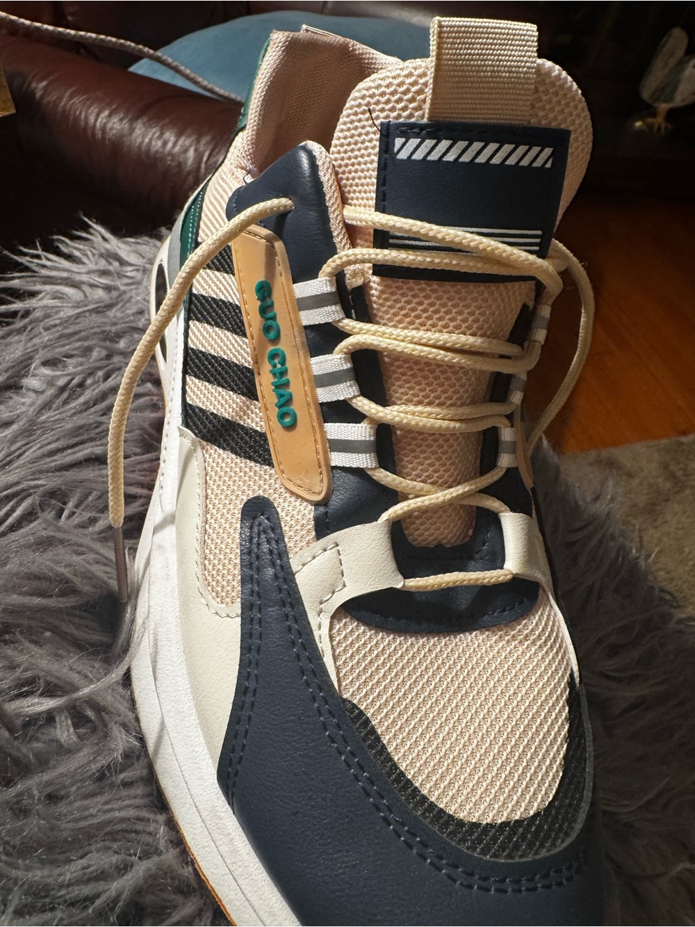 Guo Chao Chunky Trainer Navy & Beige size 43 with Box